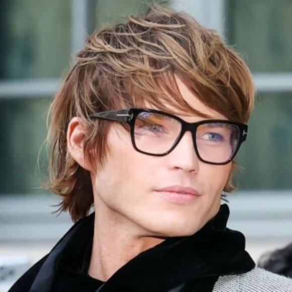 Tom Ford FT5745-B 072 Square Eyeglasses 54mm - Transparent Rose/Blue Light Block - Picture 2 of 10